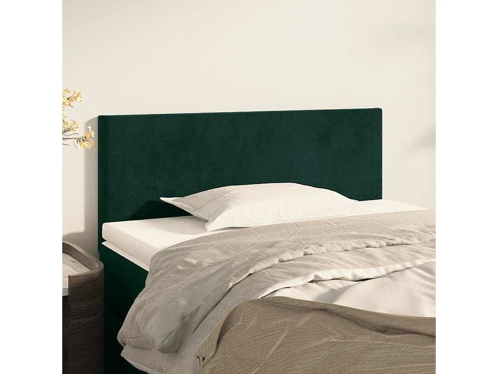 Tête de lit Vert foncé 90x5x78/88 cm Velours
