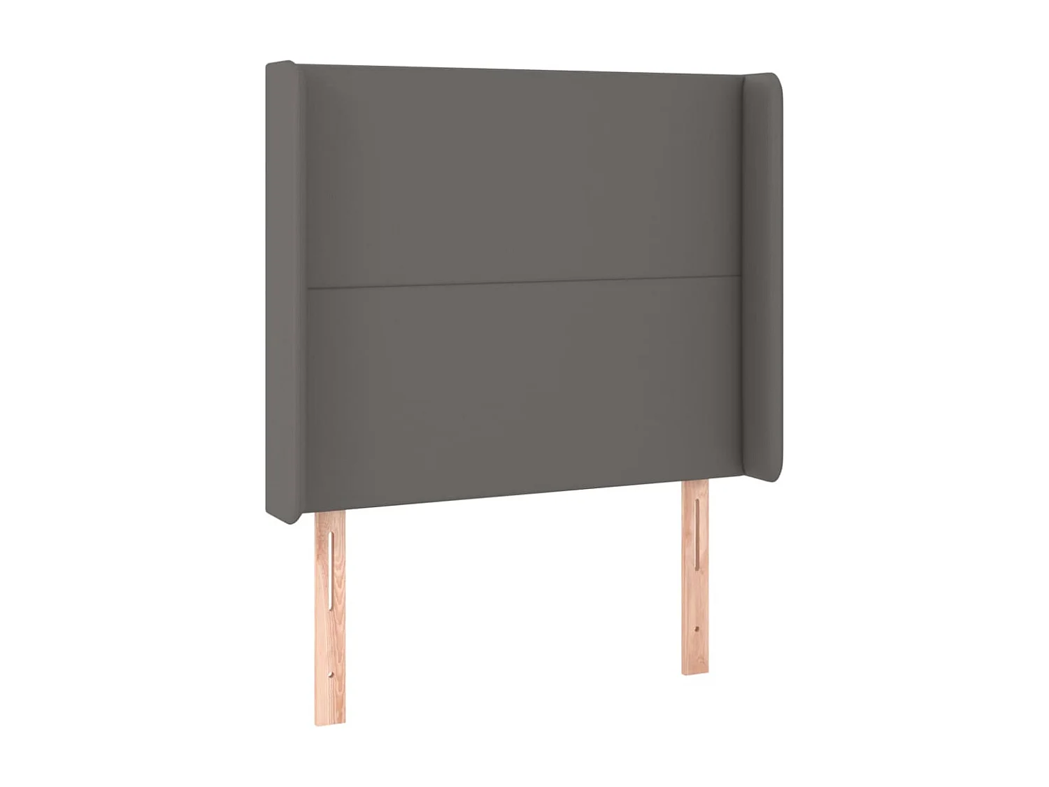 Kopfteil mit Ohren Grau 83x16x118/128 cm Kunstleder