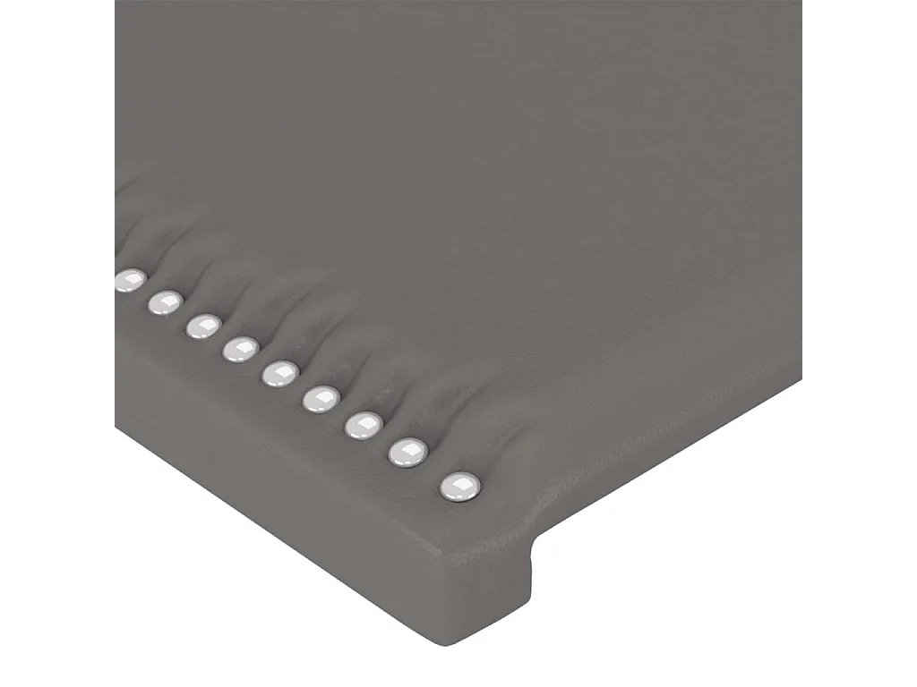 Kopfteil mit Ohren Grau 147x23x78/88 cm Kunstleder