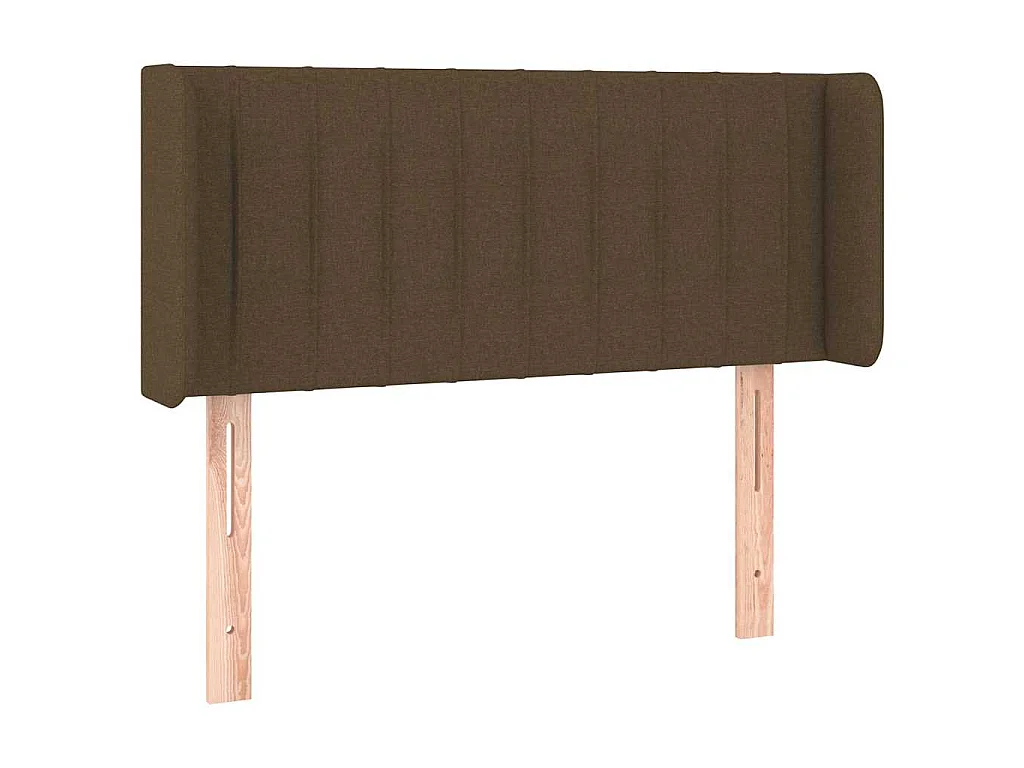 Tête de lit à LED Marron foncé 103x16x78/88 cm Tissu