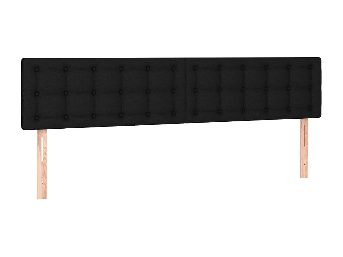 Têtes de lit 2 pcs Noir 90x5x78/88 cm Tissu