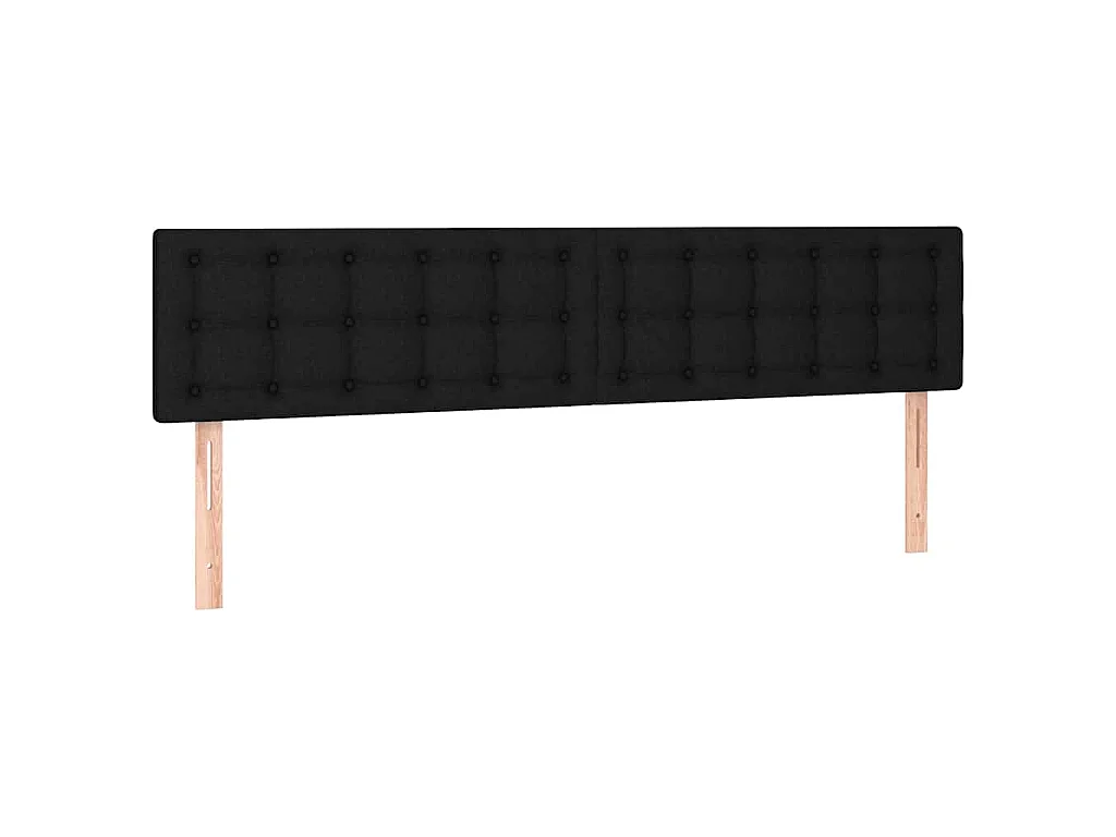 Testiera Nera 180x5x78/88 cm in Tessuto