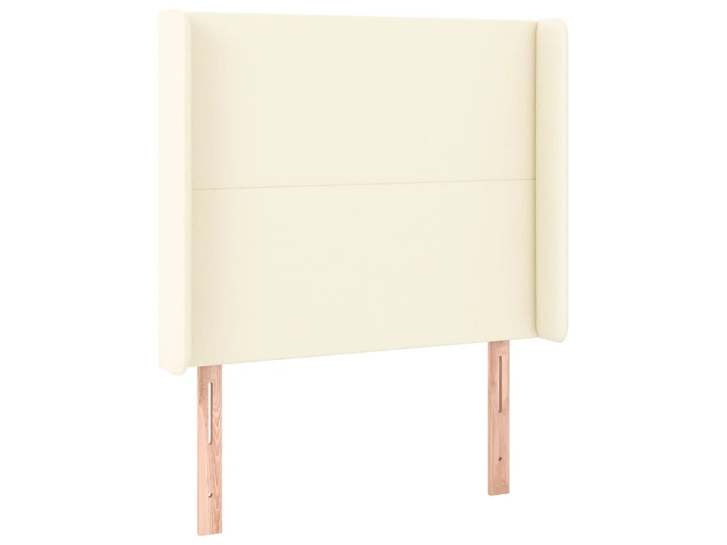 Testiera ad Orecchio Crema 103x16x118/128 cm in Similpelle