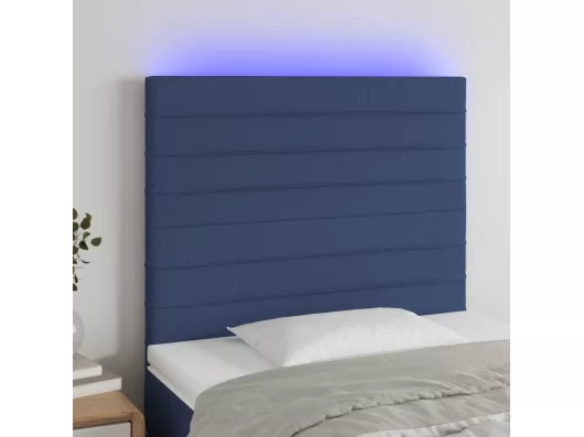 Kauf Unique LED Kopfteil Blau 100x5x118/128 cm Stoff