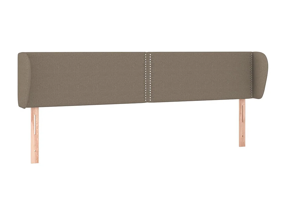 Kopfteil mit Ohren Taupe 183x23x78/88 cm Stoff