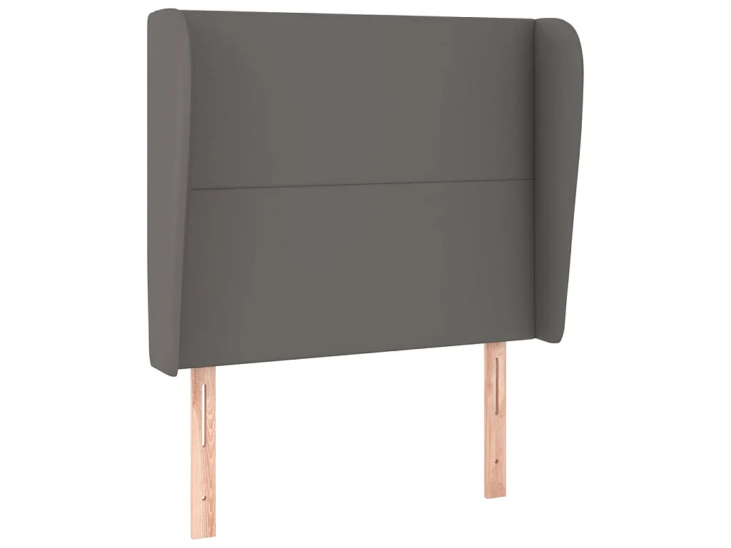 Testiera ad Orecchio Grigio Scuro 93x23x118/128cm in Similpelle
