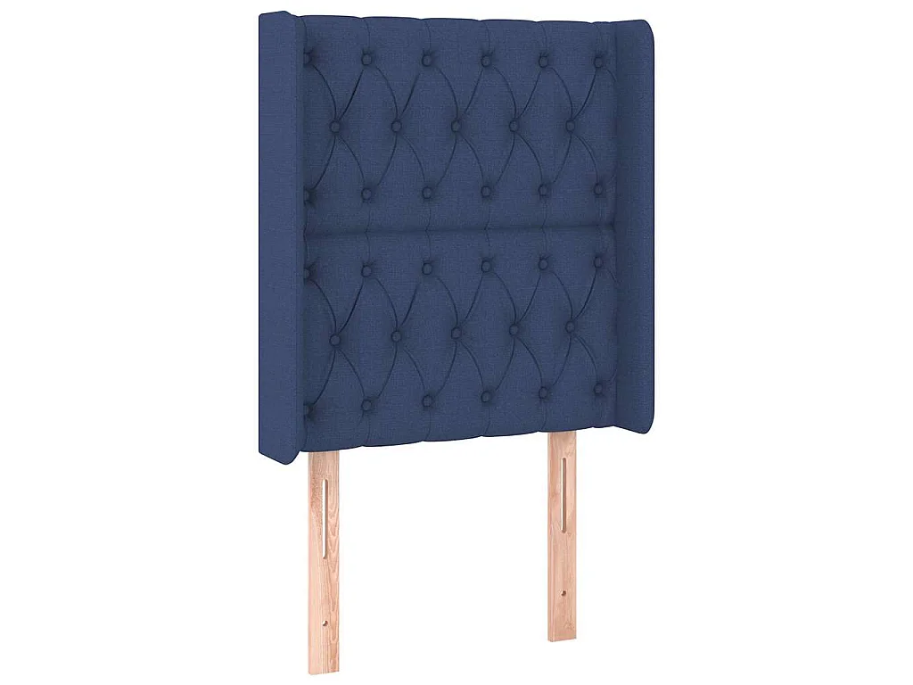 Kopfteil mit Ohren Blau 83x16x118/128 cm Stoff