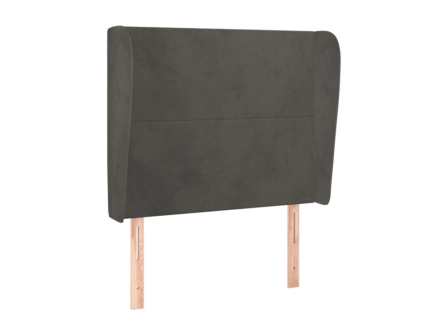 Kopfteil mit Ohren Dunkelgrau 83x23x118/128 cm Samt