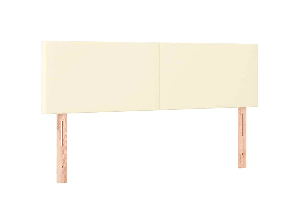 Tête de lit à LED Crème 144x5x78/88 cm Similicuir