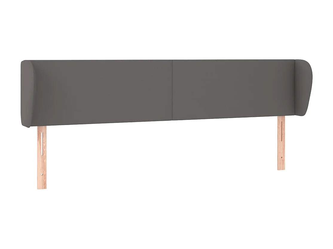 Testiera ad Orecchio Grigio 203x23x78/88 cm in Similpelle