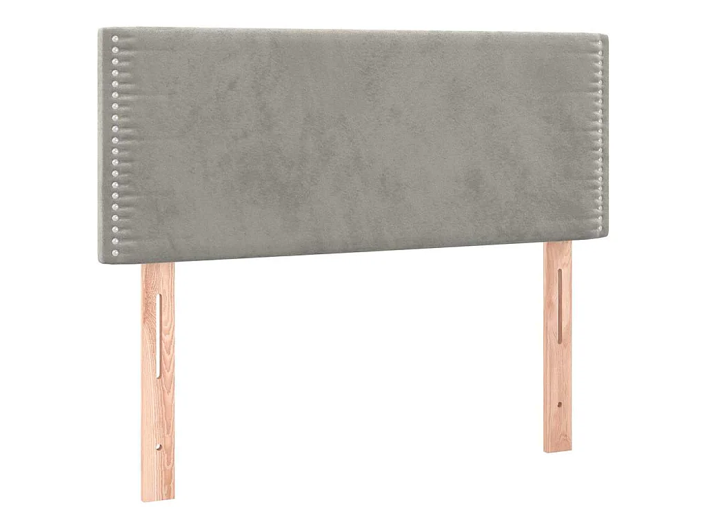 Tête de lit à LED Gris clair 100x5x78/88 cm Velours