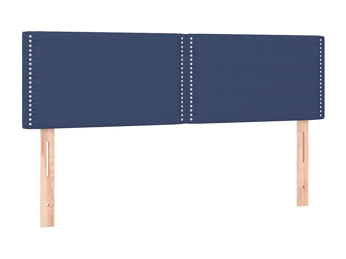 LED Kopfteil Blau 144x5x78/88 cm Stoff