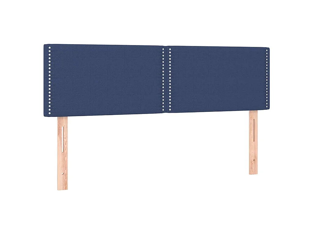 Tête de lit à LED Bleu 144x5x78/88 cm Tissu