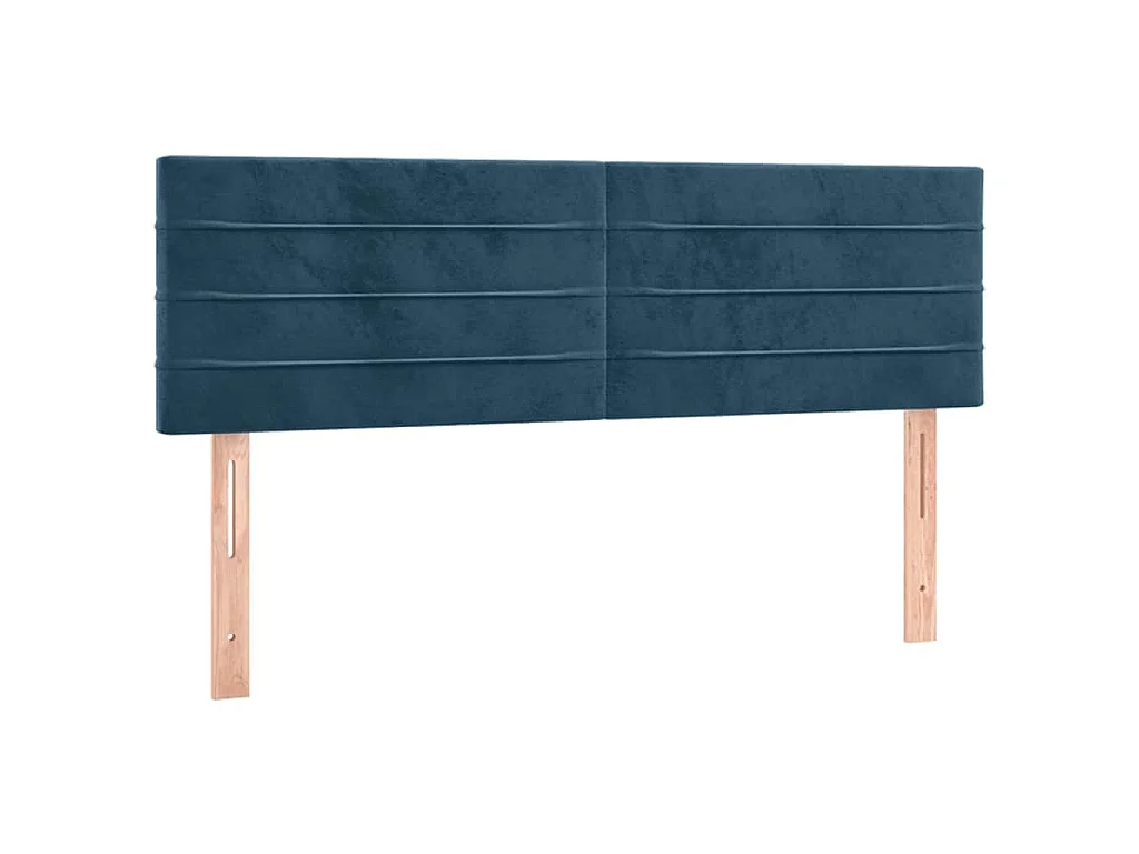 Testiera Blu Scuro 144x5x78/88 cm in Velluto