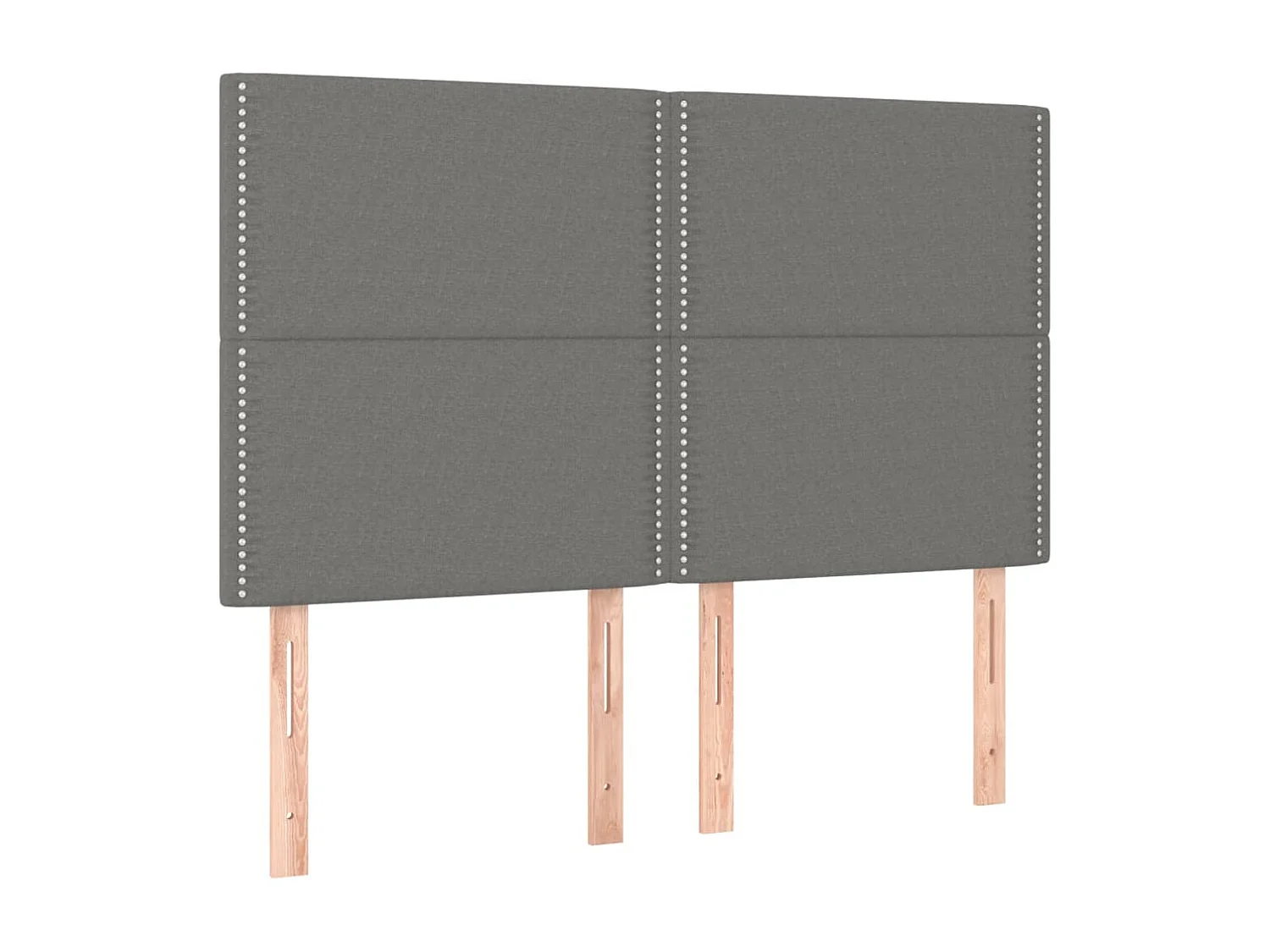 Testiera a LED GrigioScuro 144x5x118/128cm inTessuto