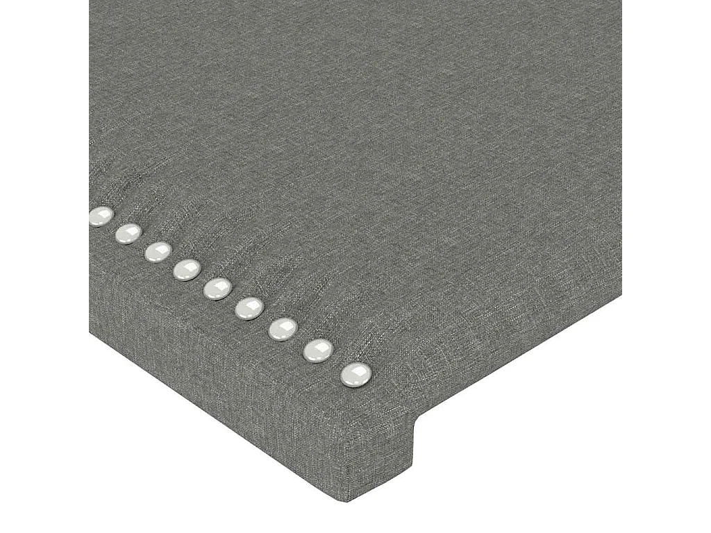 Testiera a LED GrigioScuro 144x5x118/128cm inTessuto