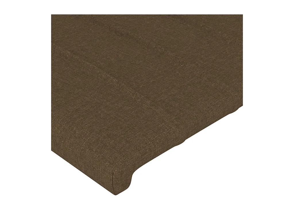 Testiera 2 pz Marrone Scuro 100x5x78/88 cm in Tessuto