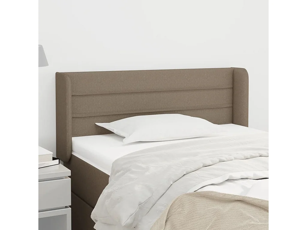 Tête de lit avec oreilles Taupe 83x16x78/88 cm Tissu