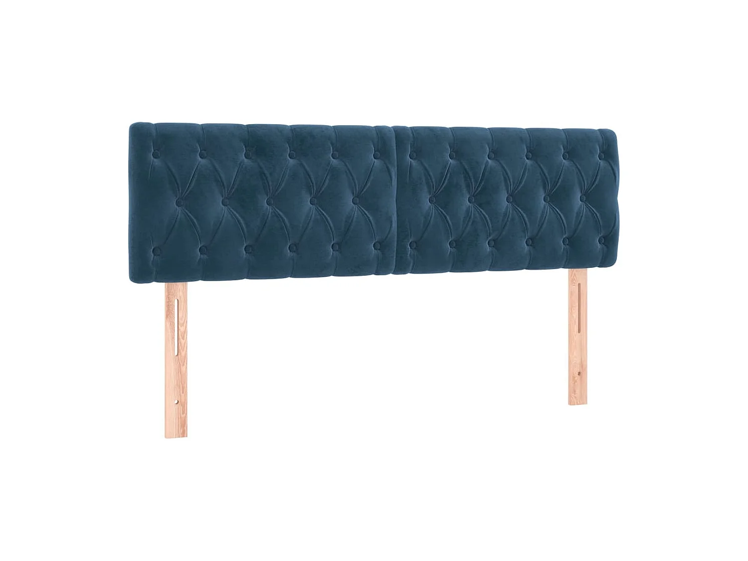 Tête de lit à LED Bleu foncé 144x7x78/88 cm Velours