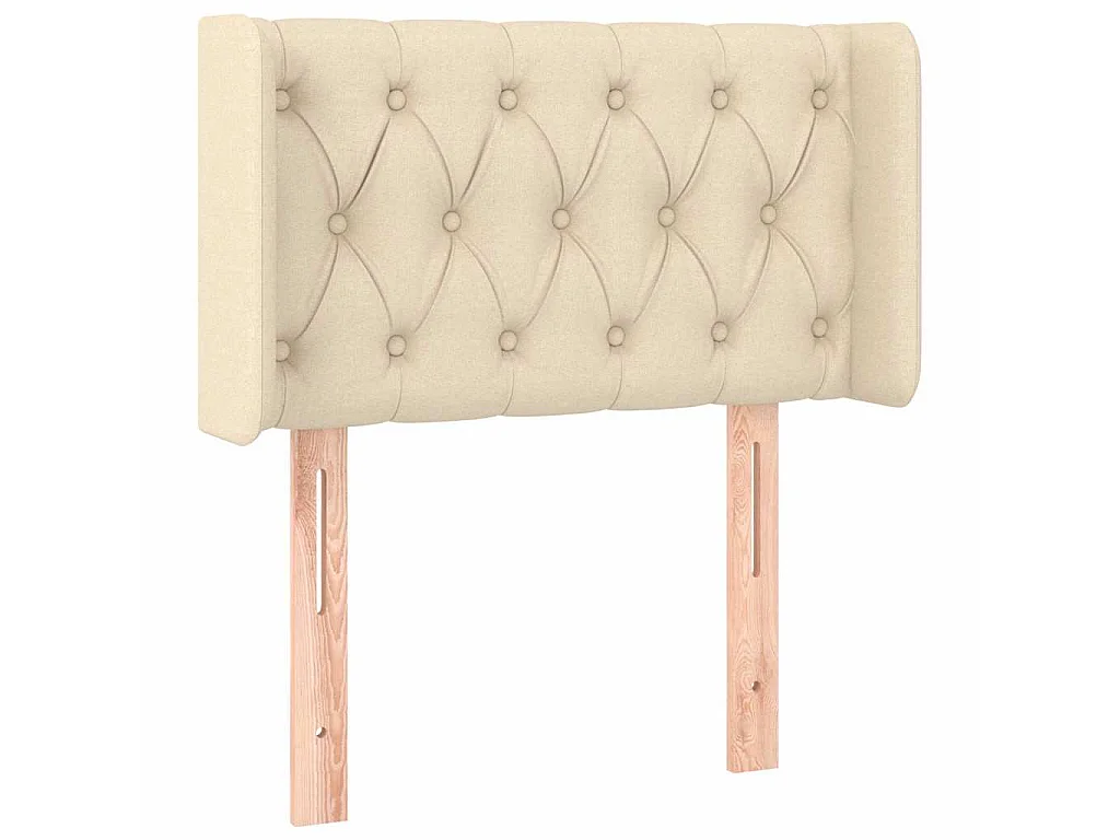 Tête de lit à LED Crème 83x16x78/88 cm Tissu