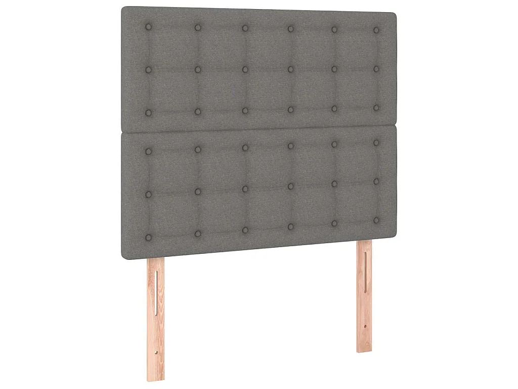 Testiera a LED Grigio Scuro 80x5x118/128 cm in Tessuto