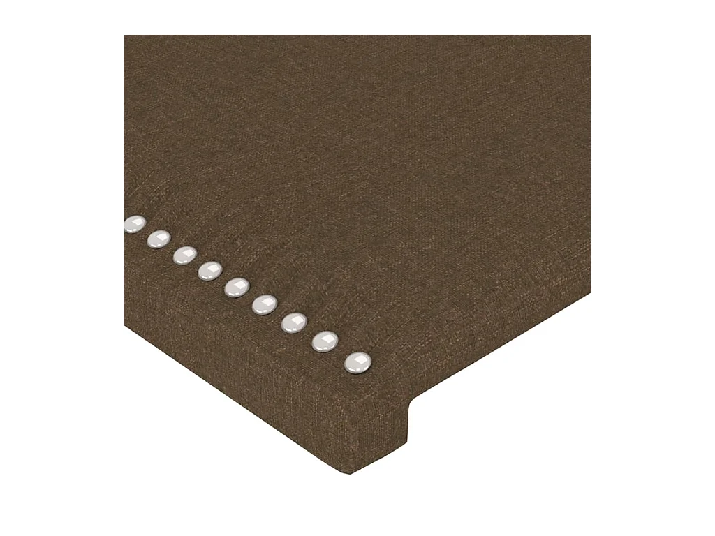 Testiera ad Orecchio Marrone Scuro 103x16x118/128 cm in Tessuto