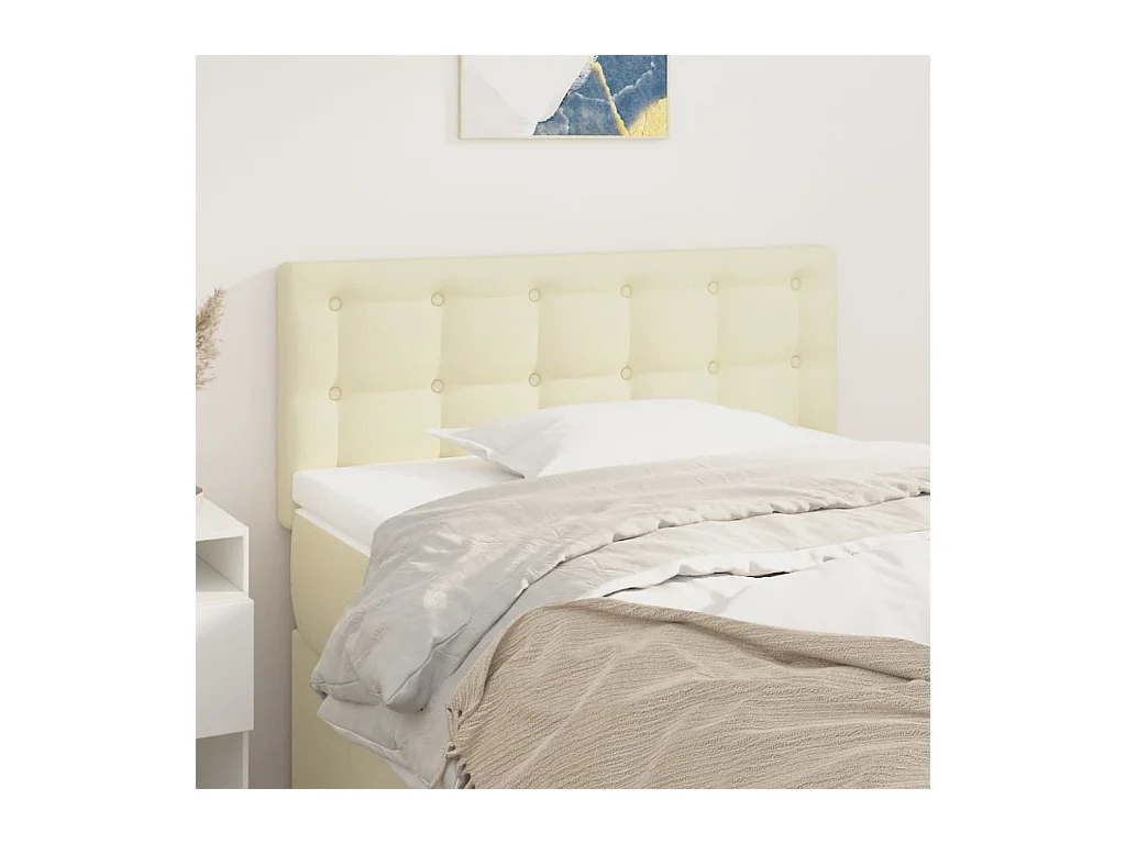 Tête de lit Crème 90x5x78/88 cm Similicuir
