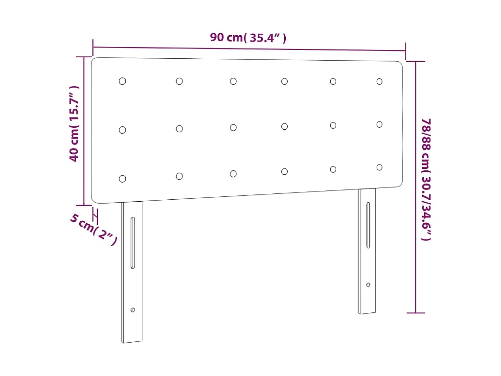 Tête de lit Crème 90x5x78/88 cm Similicuir