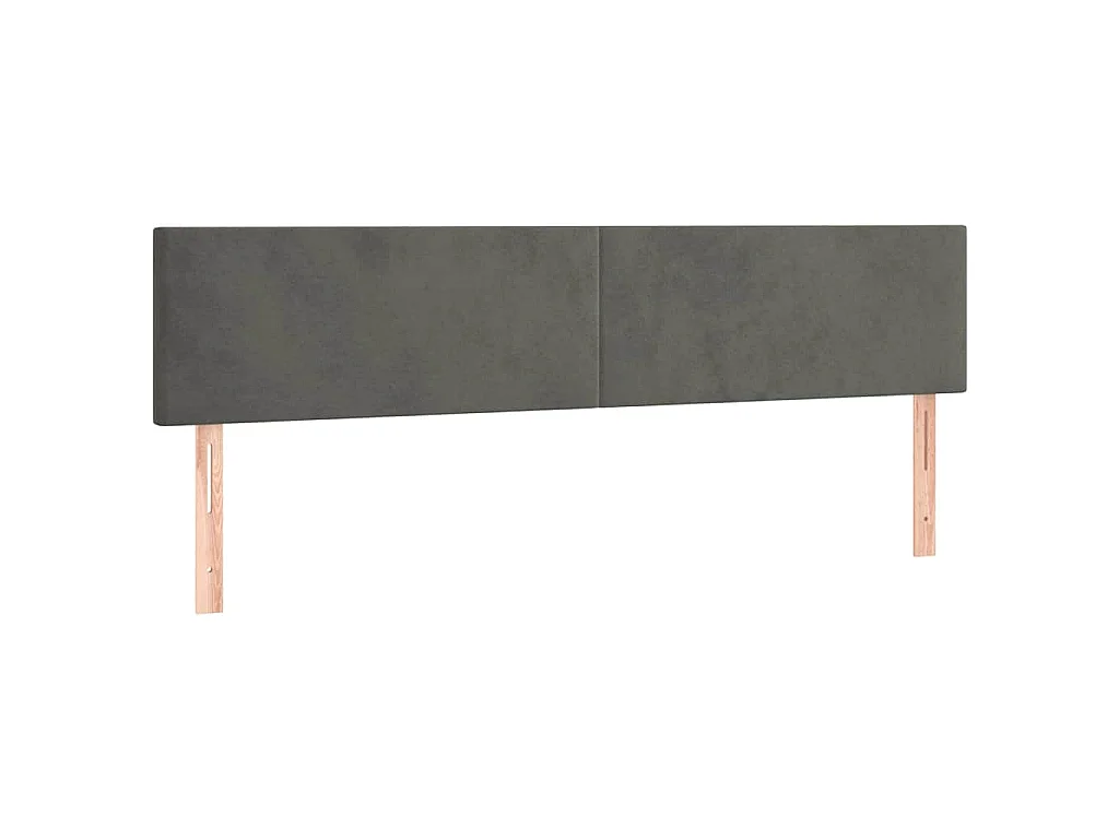 Têtes de lit Gris foncé 160x5x78/88 cm Velours