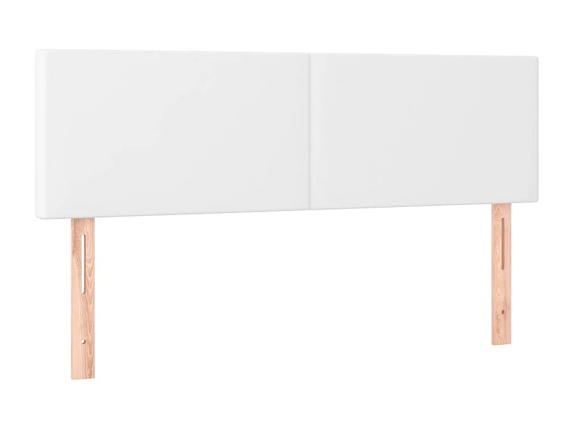 Hoofdbord LED 144x5x78/88 cm kunstleer wit