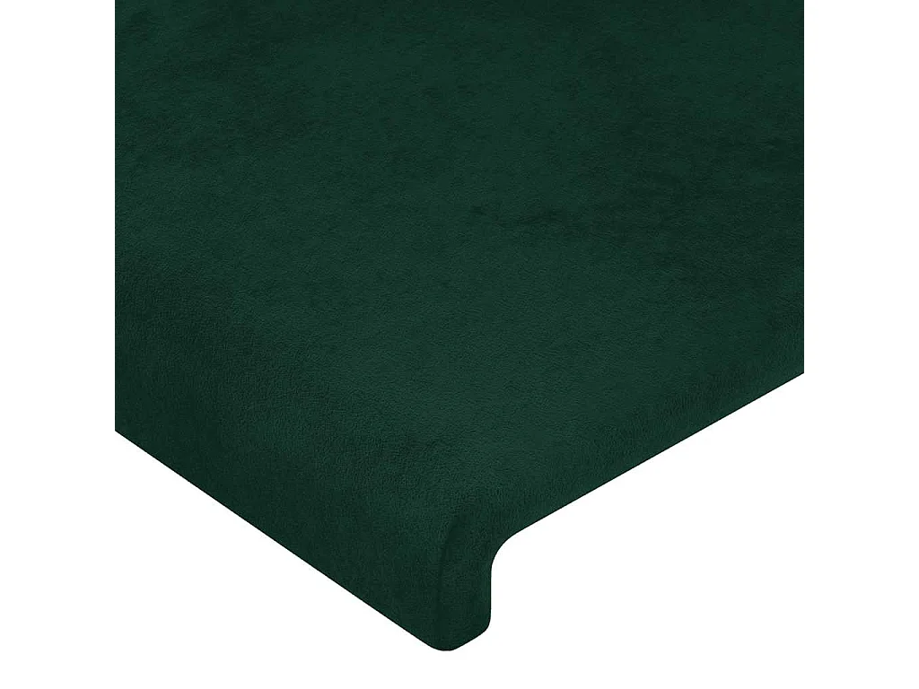 Kopfteil Dunkelgrün 100x5x118/128 cm Samt