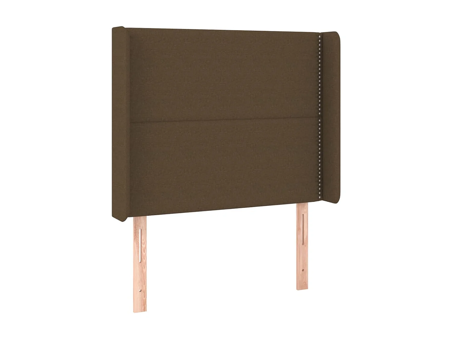 Kopfteil mit Ohren Dunkelbraun 93x16x118/128 cm Stoff