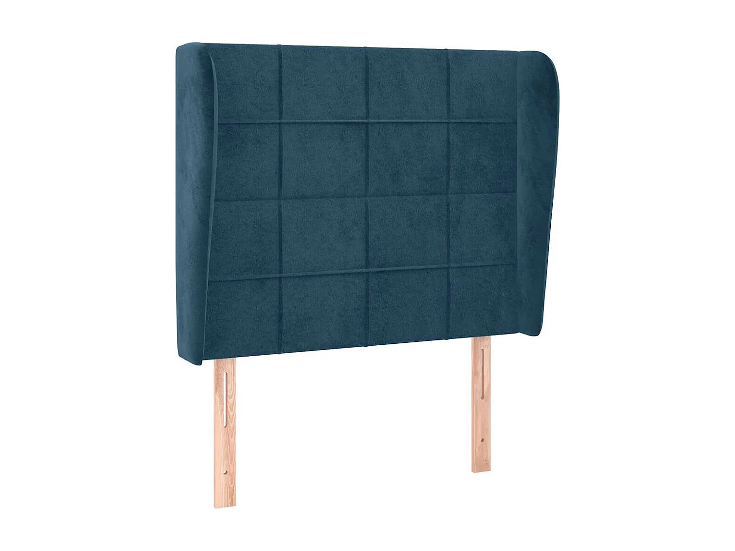 Tête de lit avec oreilles Bleu foncé 103x23x118/128 cm Velours