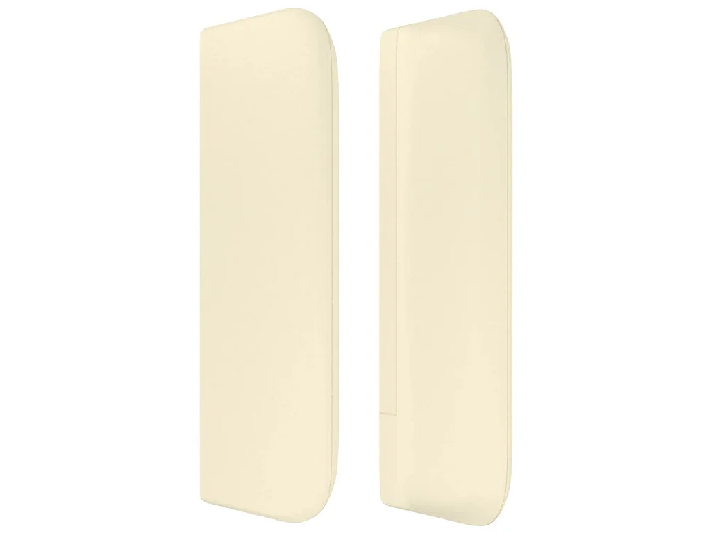 Hoofdbord met randen 103x16x78/88 cm kunstleer crèmekleurig