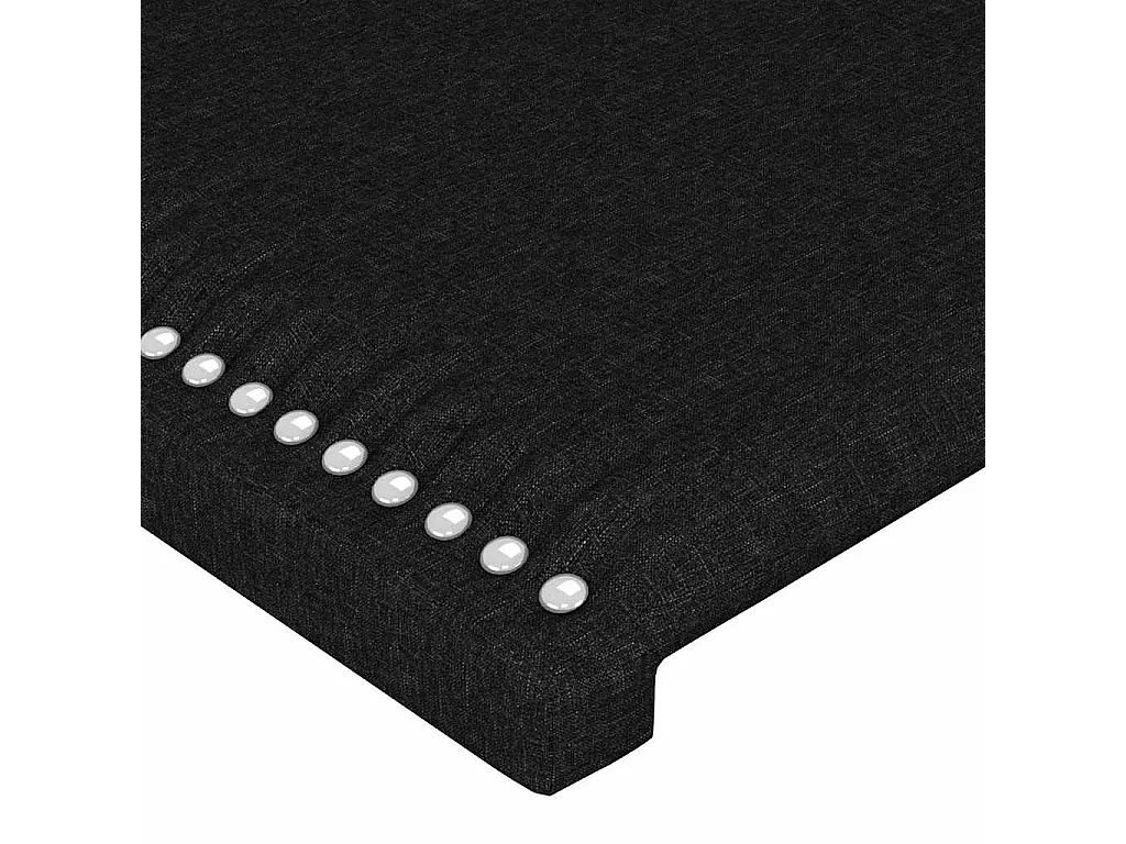Testiera ad Orecchio Nera 103x16x78/88 cm in Tessuto