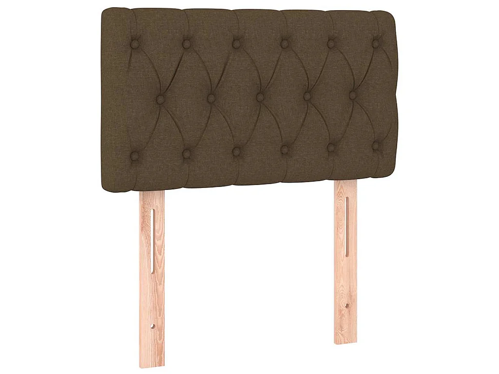 Tête de lit à LED Marron foncé 80x7x78/88 cm Tissu