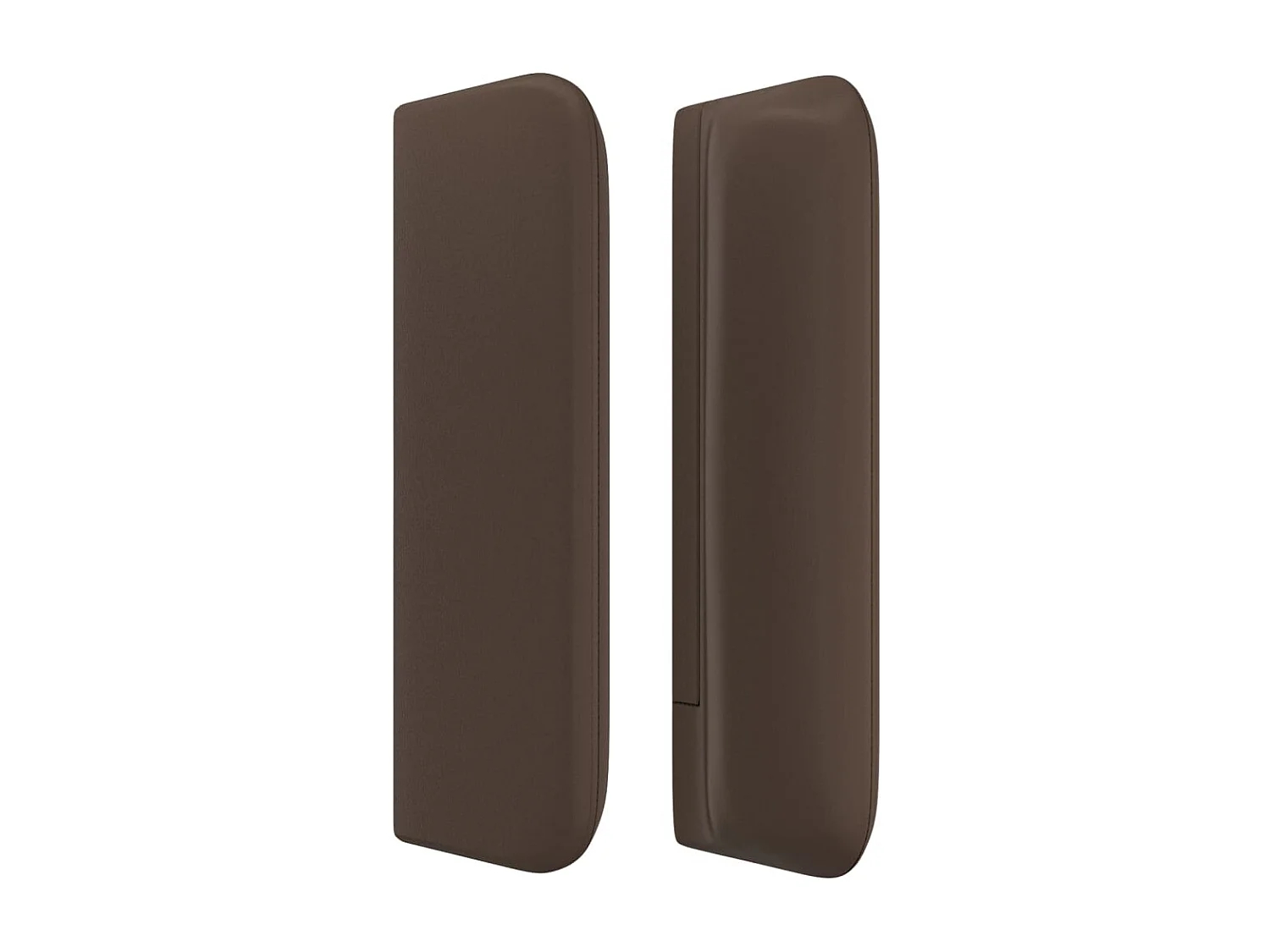 Cabeceira cama c/ abas couro artificial 147x16x78/88cm castanho