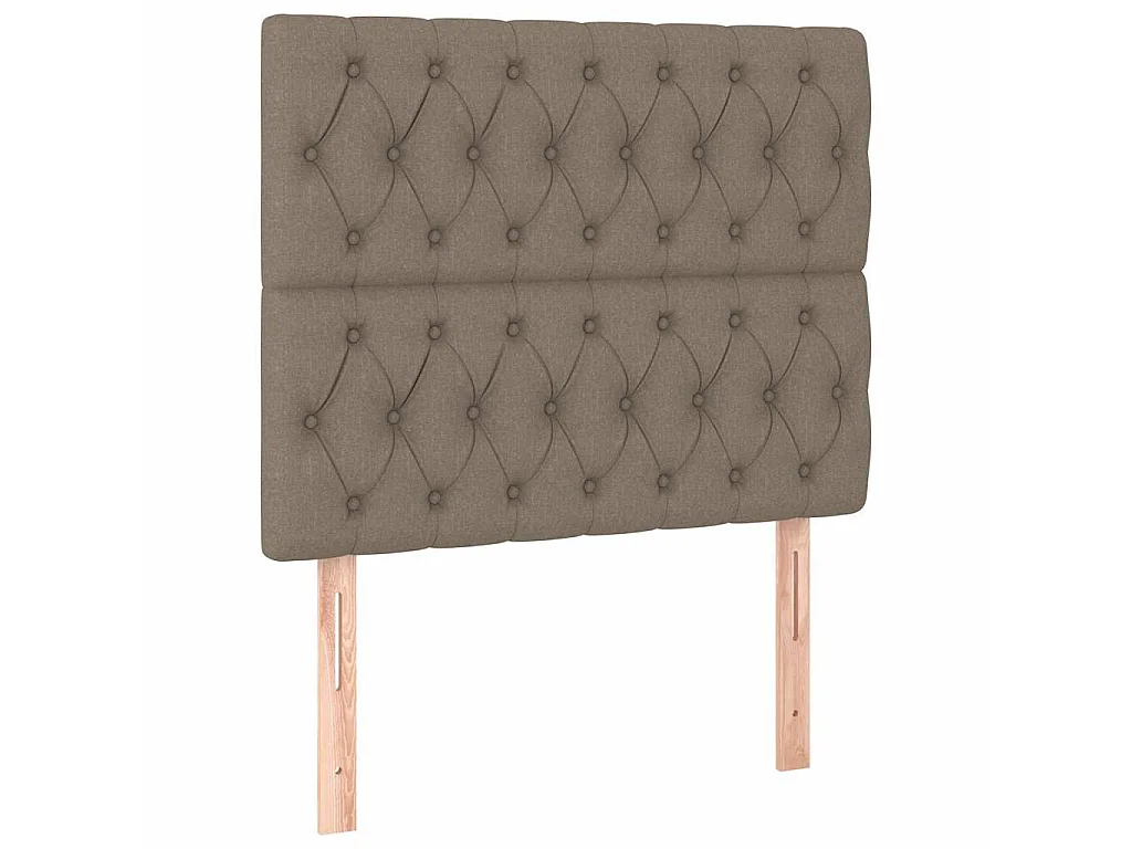 Tête de lit à LED Taupe 90x7x118/128 cm Tissu