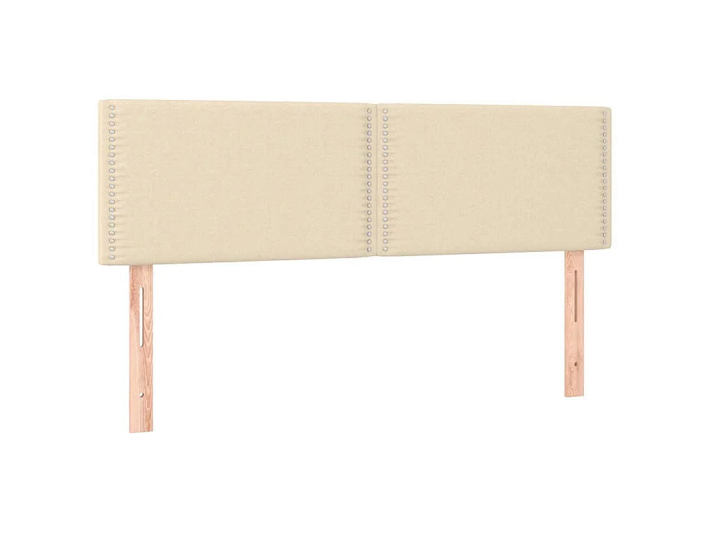 Têtes de lit Crème 144x5x78/88 cm Tissu