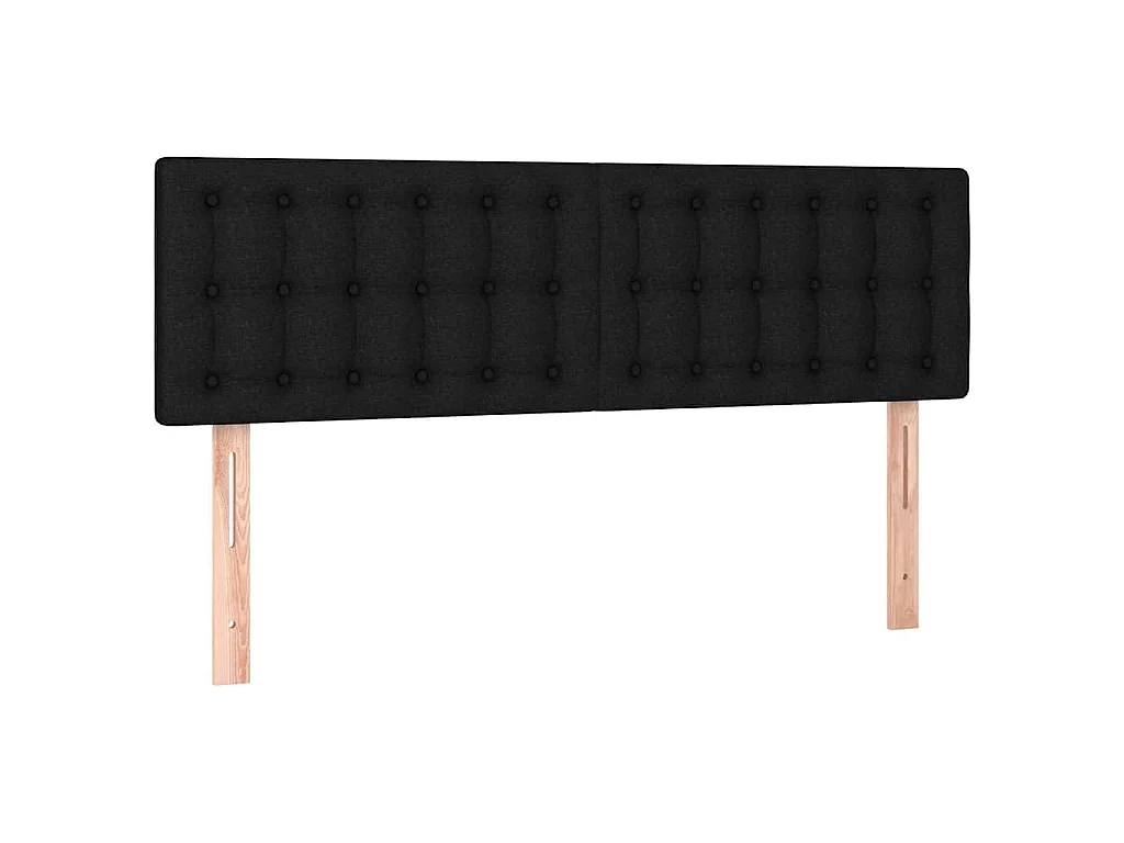 Cabeceiras preto 144x5x78/88 cm tecido