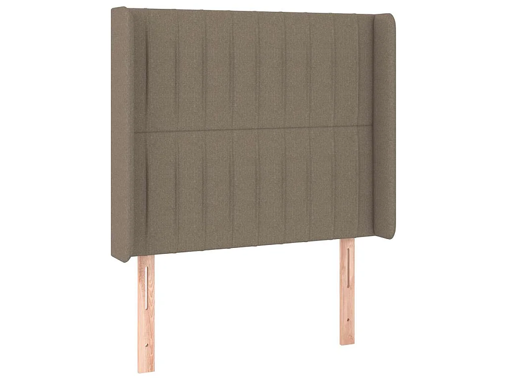 Tête de lit à LED Taupe 93x16x118/128 cm Tissu