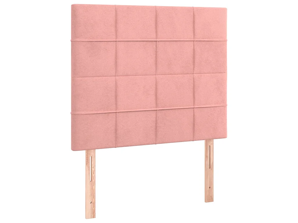 Hoofdbord roze 100x5x118/128 cm fluweel