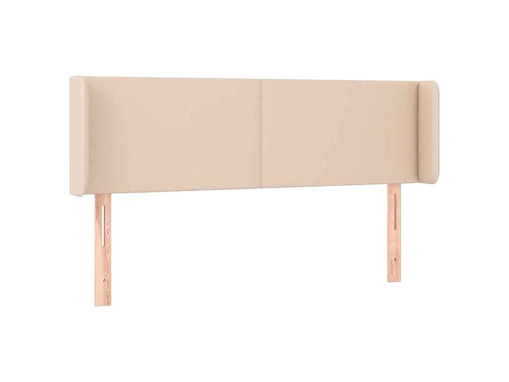 Kopfteil mit Ohren Cappuccino-Braun 147x16x78/88 cm Kunstleder