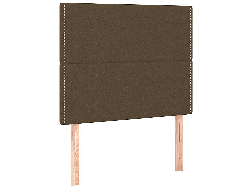 Hoofdbord donkerbruin 90x5x118/128 cm Stof