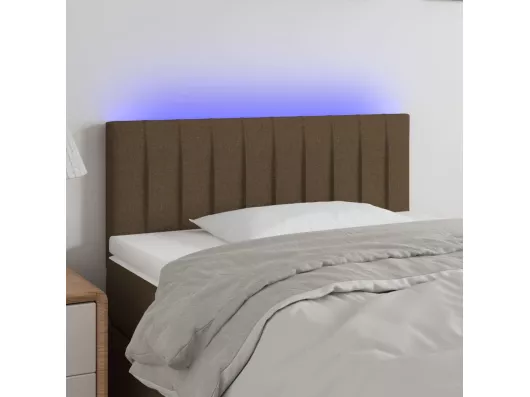 Kauf Unique LED Kopfteil Dunkelbraun 100x5x78/88 cm Stoff