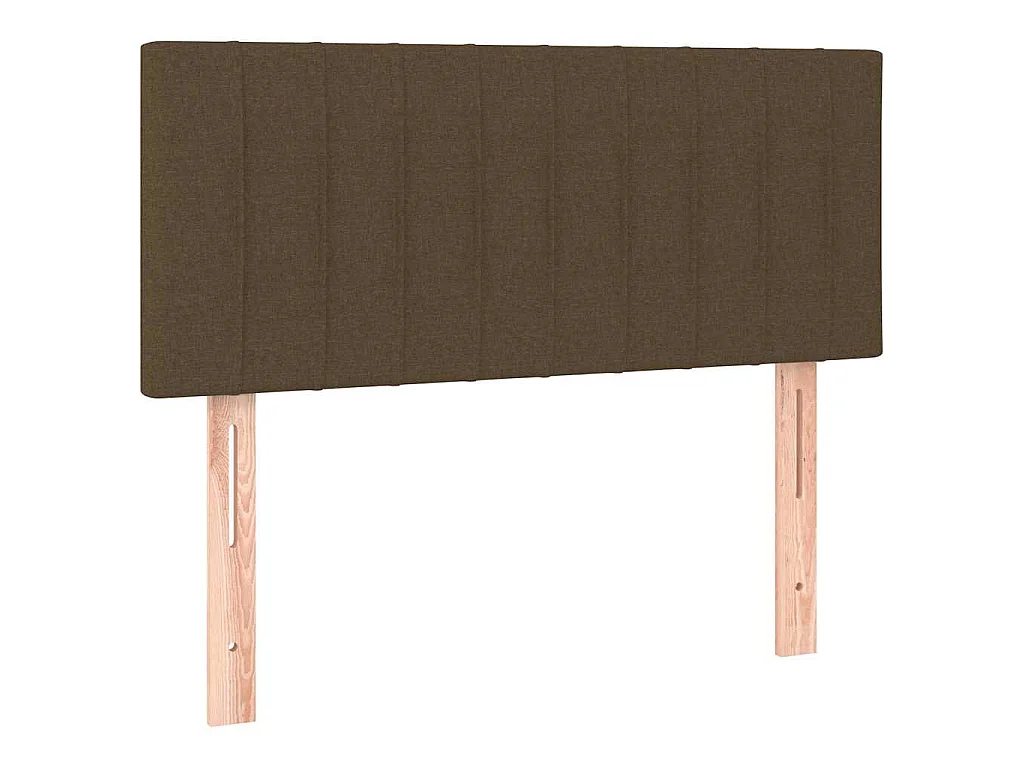 Tête de lit à LED Marron Foncé 100x5x78/88 cm Tissu