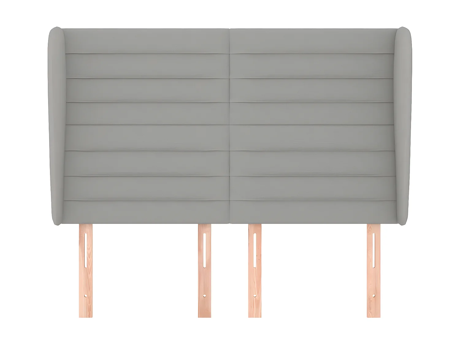 Testiera ad Orecchio Grigio Chiaro 147x23x118/128 cm in Tessuto