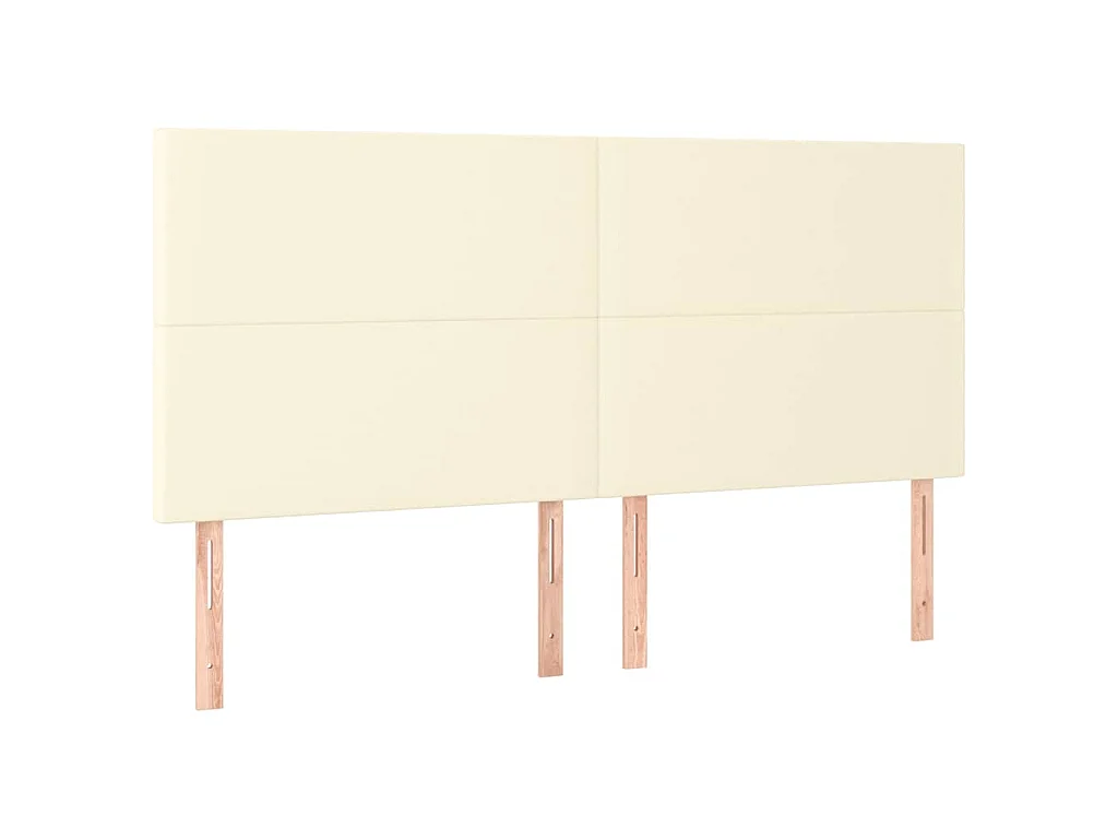 Hoofdbord crème 180x5x118/128 cm kunstleer