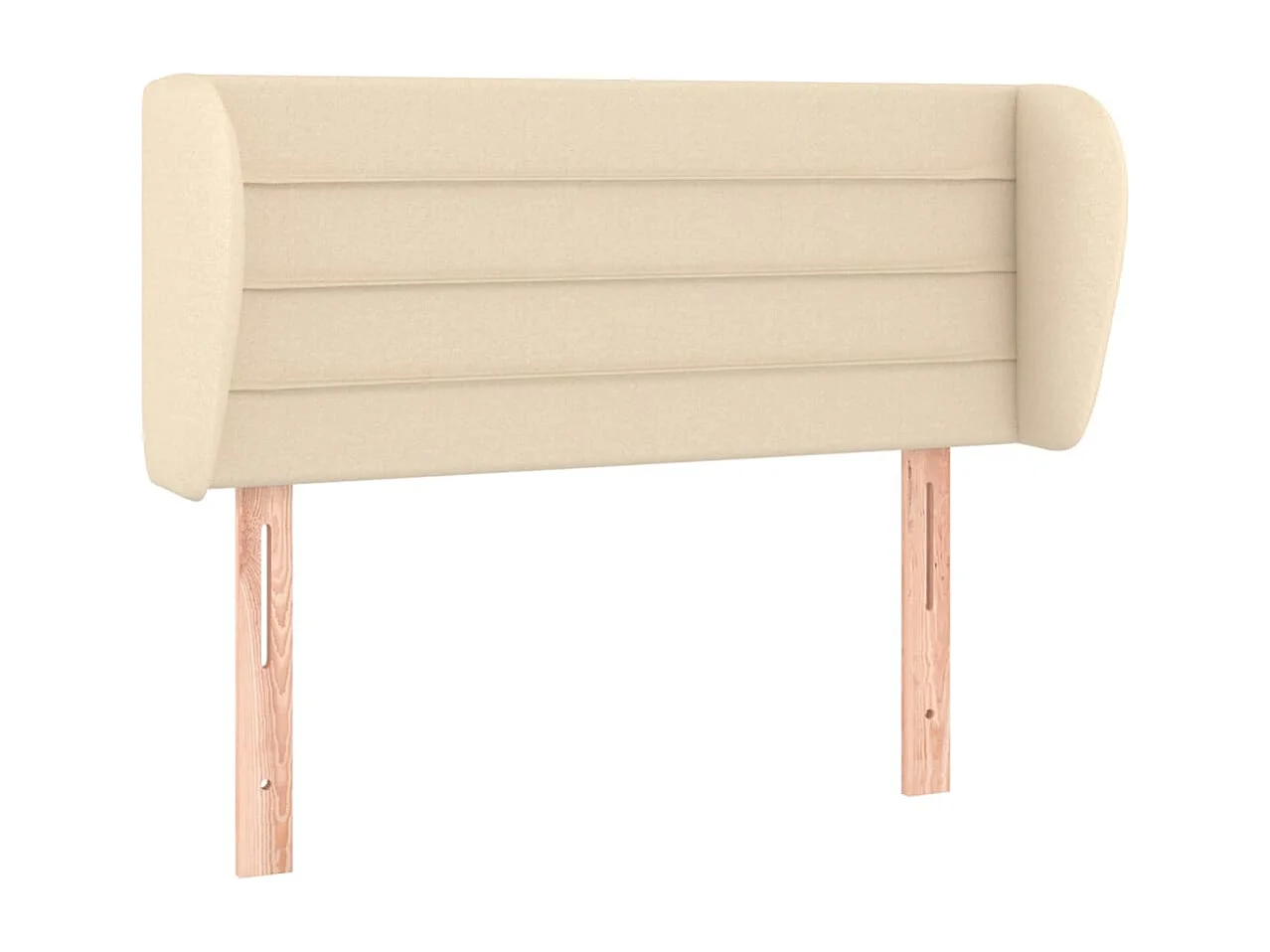 Kopfteil mit Ohren Creme 93x23x78/88 cm Stoff