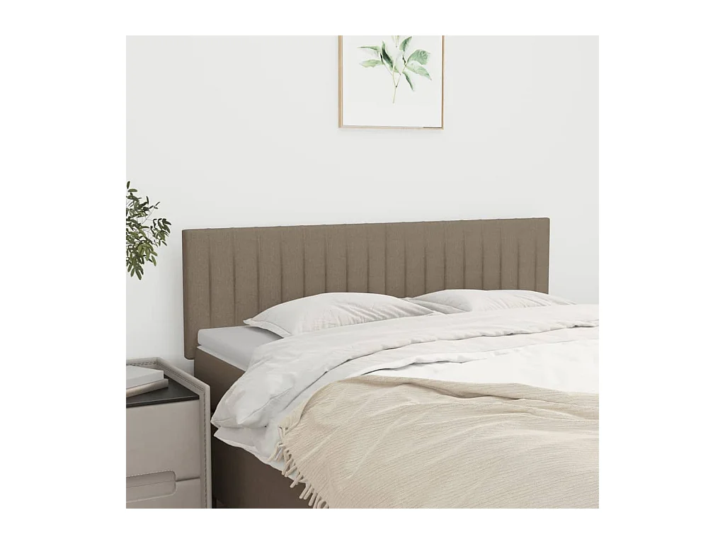 Têtes de lit 2 pcs Taupe 72x5x78/88 cm Tissu
